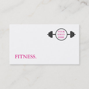 Modern Black & White Fitness Business Card