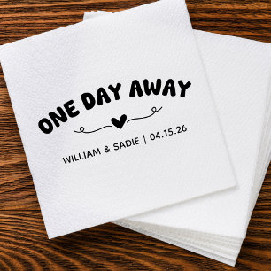 Modern Black & White Fun Playful Rehearsal Dinner Napkin