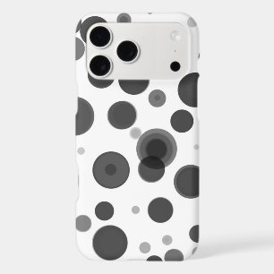 Modern Black White Grey Polka Dot Bubbles Minimal