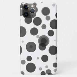Modern Black White Grey Polka Dot Bubbles Minimal iPhone 11 Pro Max Case