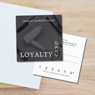 Modern Black White Hair Salon Loyalty