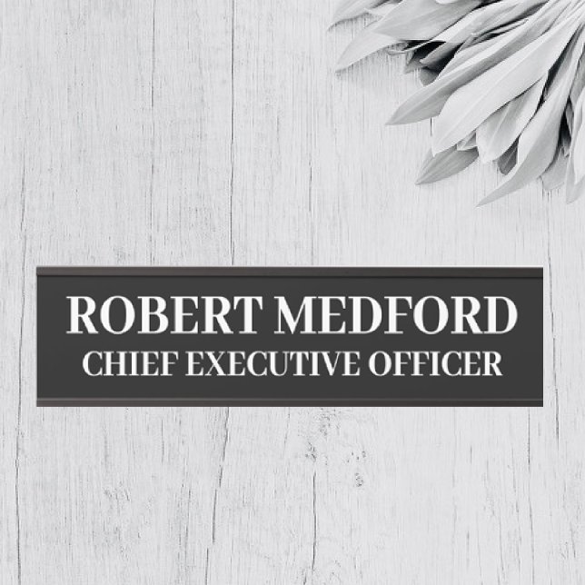 Modern Black & White Hanging Door Sign Name Plate (Creator Uploaded)