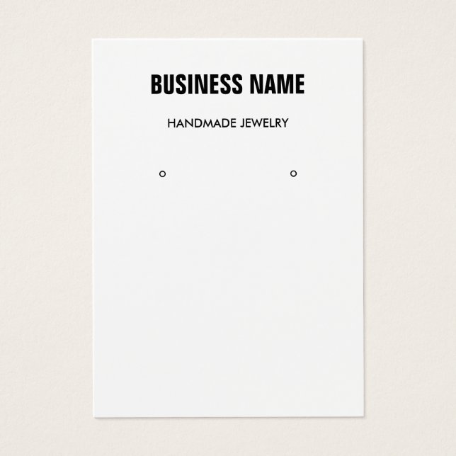 Modern black & white jewellery earring display car (Front)