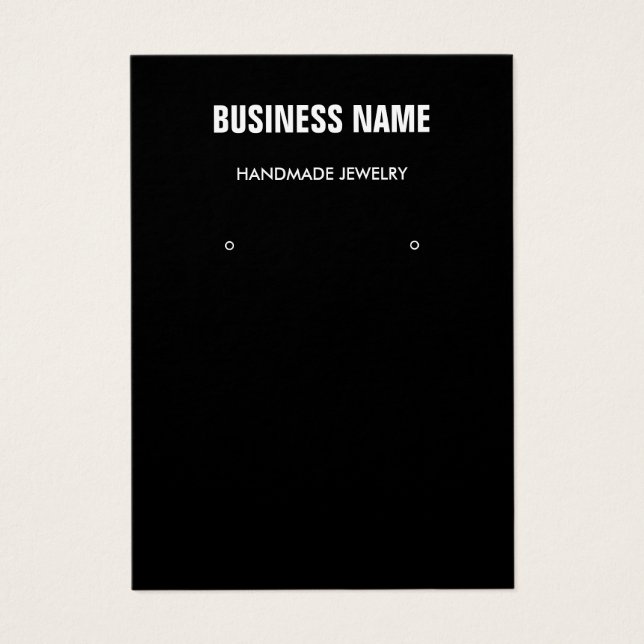 Modern black & white jewellery earring display car (Front)