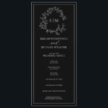 Modern Black White Leafy Crest Monogram Wedding Program<br><div class="desc">We're loving this Modern Black White Leafy Crest Monogram Wedding Program! Simple, elegant, and oh-so-pretty, it features a hand drawn leafy wreath encircling a modern wedding monogram. It is personalised in elegant typography, and accented with hand-lettered calligraphy. Finally, it is trimmed in a delicate frame. To make advanced changes, go...</div>