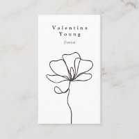 Modern black white line art floral drawing elegant
