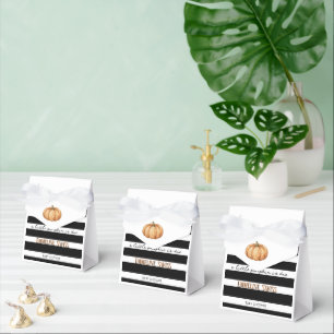Modern Black & White Little Pumpkin Baby Shower  Favour Box