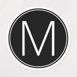 Modern Black & White Monogram