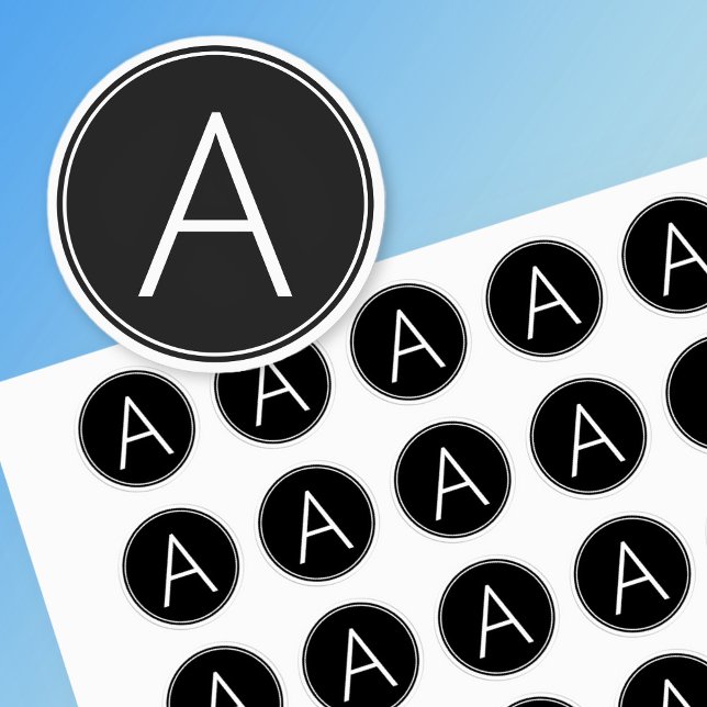 Modern Black & White Monogram (Creator Uploaded)