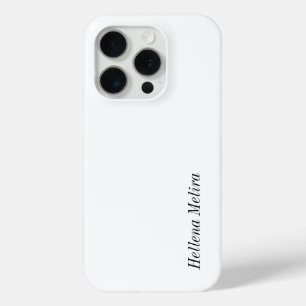 Modern Black White Monogram Name iPhone 15 Pro Case