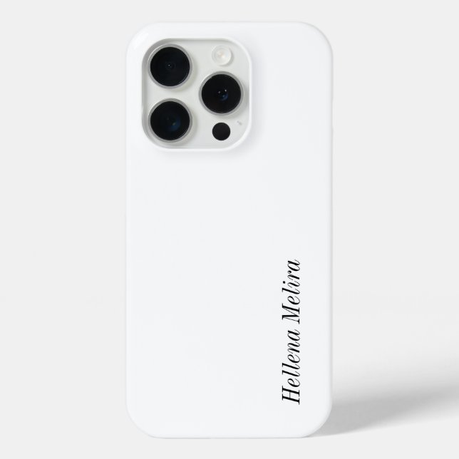 Modern Black White Monogram Name Case-Mate iPhone Case (Back)