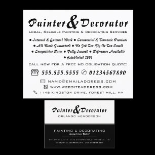 Modern Black & White Painter & Decorator Flyer