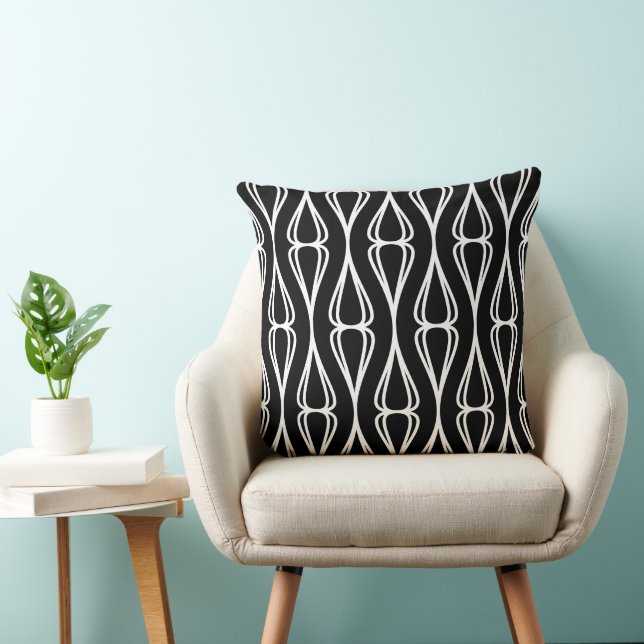 Modern Black White Pattern  Cushion (Chair)