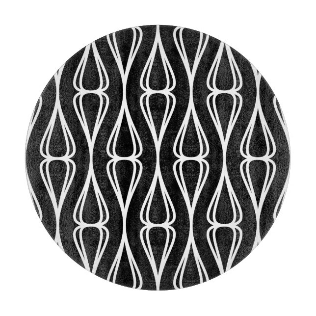 Modern Black White Pattern  Cutting Board (Front)