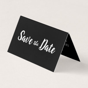 Modern Black & White Photo Save The Date Card
