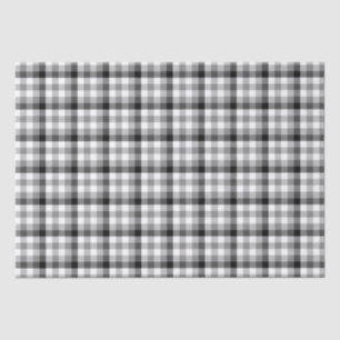 Modern black white plaid gingham graphic pattern tissue paper