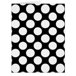 Modern Black White Polka Dots Pattern