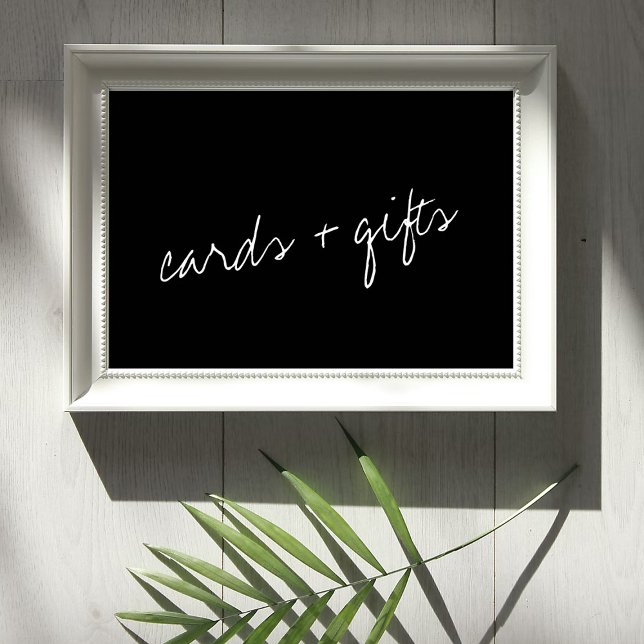 Modern Black & White Script Minimalistic Wedding Poster (Creator Uploaded)