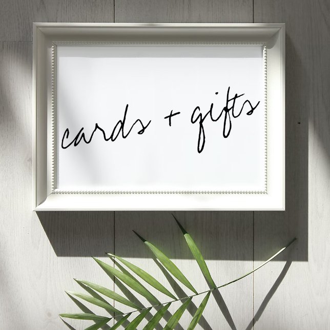 Modern Black & White Script Minimalistic Wedding Poster (Creator Uploaded)