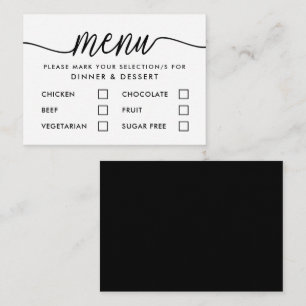 Modern Black & White Simple Script Menu Selection