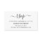 Modern Black & White Simple Script RSVP