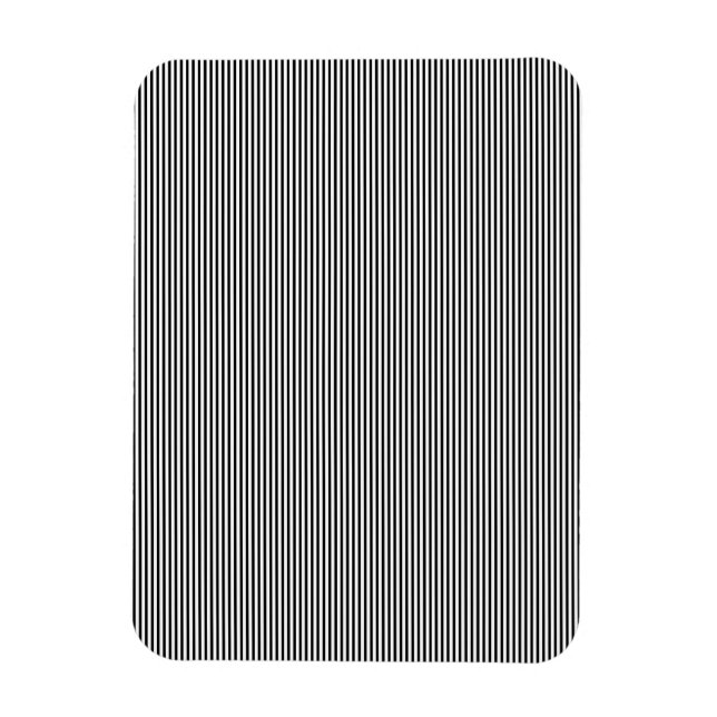 Modern Black White Stripe Magnet Decor (Vertical)