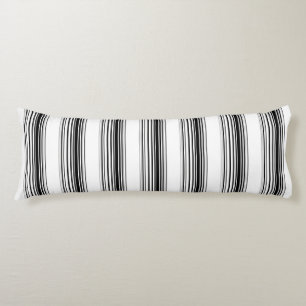 Modern black white stripes body cushion