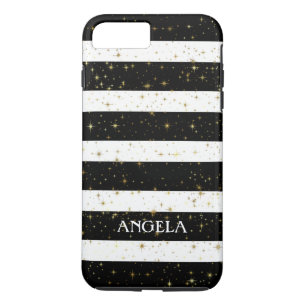 Modern Black White Stripes iPhone 8 Plus/7 Plus Case