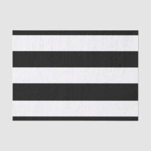 Modern Black White Stripes Pattern Tissue Paper