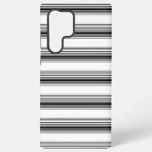 Modern black white stripes samsung galaxy case