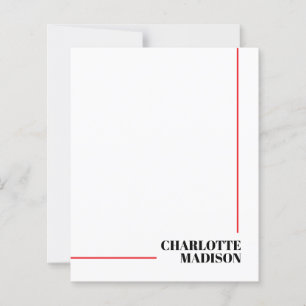 Modern Black White Trendy Minimalist Paper Sheet