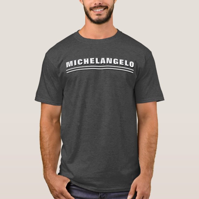 Modern Black White Typography Personalised Name T-Shirt (Front)