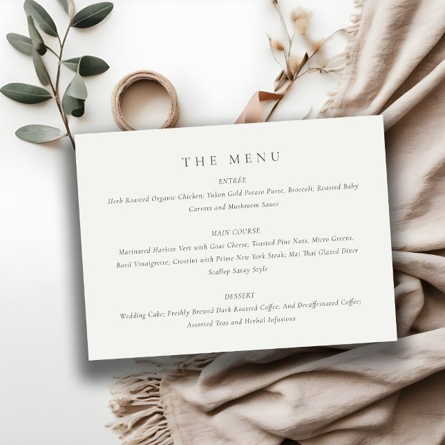 Modern Black & White Typography Wedding Mini Menu (Creator Uploaded)