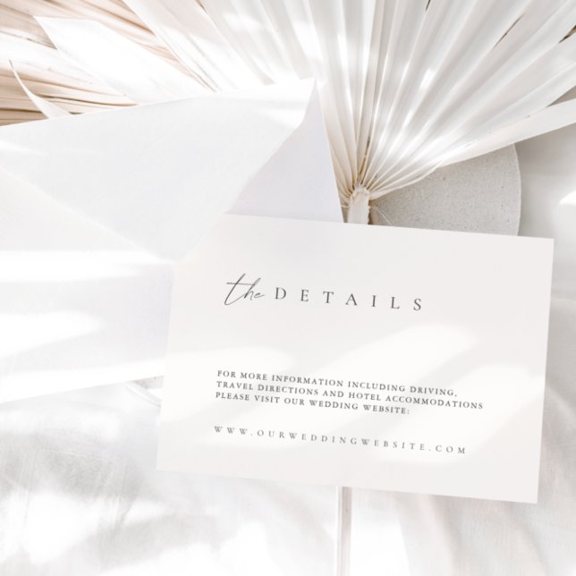 Modern Black White Wedding Details Enclosure Card (Creator Uploaded)