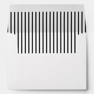 Modern Black & White Wedding  Envelope