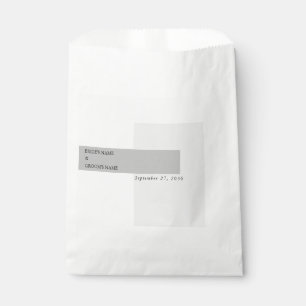 Modern Black & White Wedding  Favour Bag