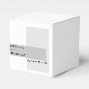 Modern Black & White Wedding  Favour Box