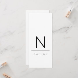 Modern Black & White Wedding Guest Place Card