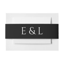 Modern Black & White Wedding Invitation