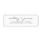 Modern Black White Wedding Return Address
