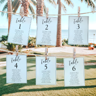 Modern Black & White Wedding Table Number