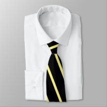 Modern Black YellowCute Neck Tie