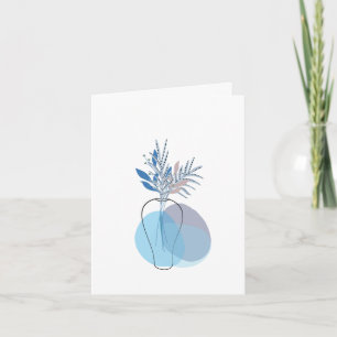 Modern Blank Botanical Note Card Stationery