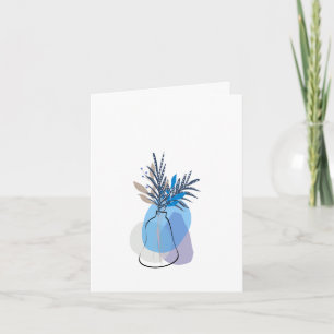 Modern Blank Botanical Note Card Stationery
