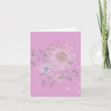 Modern Blank Botanical Note Card Stationery