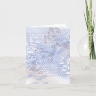 Modern Blank Floral Note Card Stationery