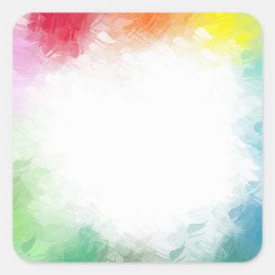 Modern Blank Template Custom Colourful Abstract Square Sticker