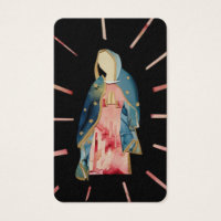 Modern Blessed Mother In Memory Prayer Card