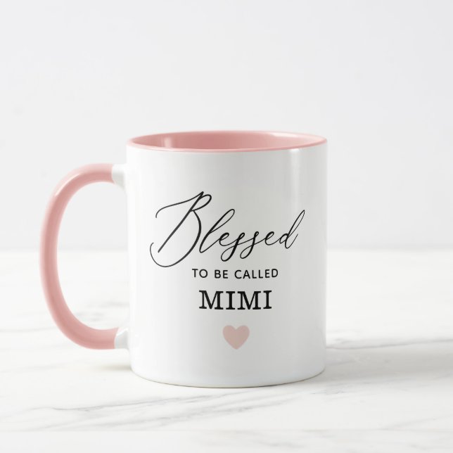 Modern Blessed to be Called Mimi Mother's Day Mug (Left)