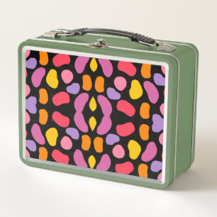 Modern Blob Colourful Pattern Metal Lunch Box